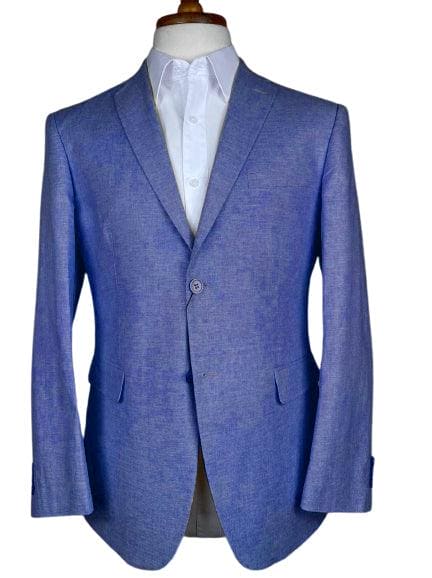 Linen Blazers - Navy Blue - AlbertoNardoniStore