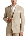Linen Groom Suit - Tan - AlbertoNardoniStore