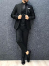 Men Suits Men Black Luxury Designer Formal Fashion 3 Piece Wedding Groom Wear Party Wear Suit - AlbertoNardoniStore