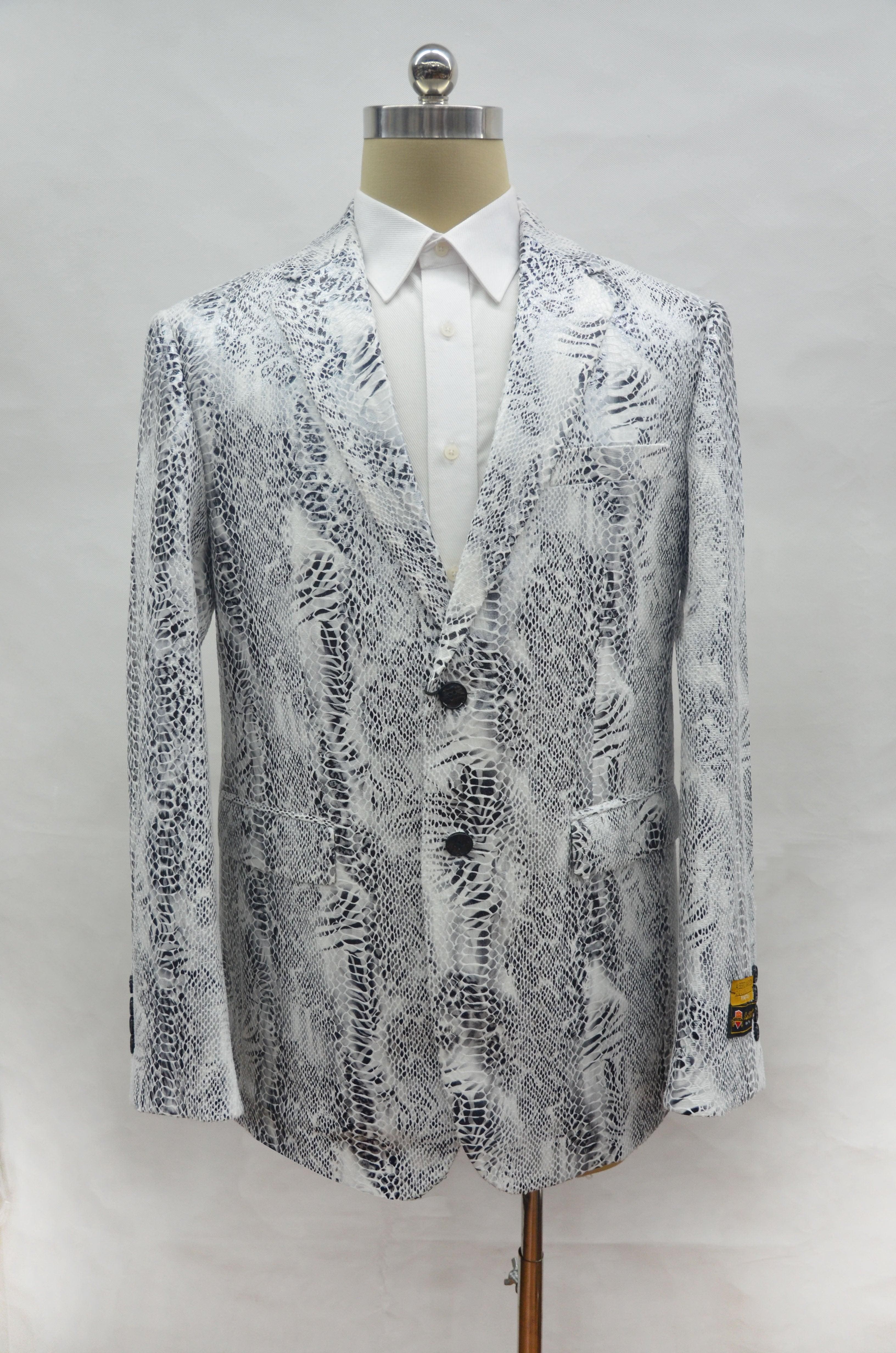 Buy Alligator Skin White Jacket