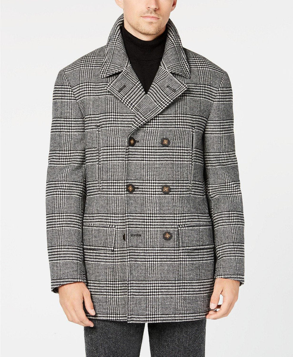 Mens Big and Tall Peacoat Big and Tall Overcoats Wool Peacoat Alberto Nardoni