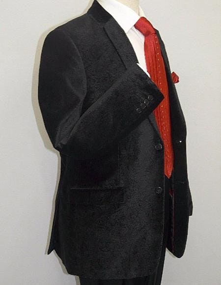 WTXVelvet2BV Alberto Nardoni Men's Red Velvet Suit Men's blazer & Pants (Matching)