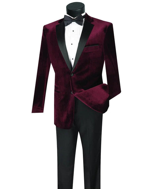 Mens Burgundy Dinner Jacket - Mens Evening jackets - Tuxedo Dinner Jacket - AlbertoNardoniStore