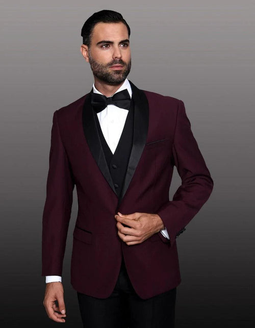 Mens Burgundy Dinner Jacket - Mens Evening jackets - Tuxedo Dinner Jacket - AlbertoNardoniStore