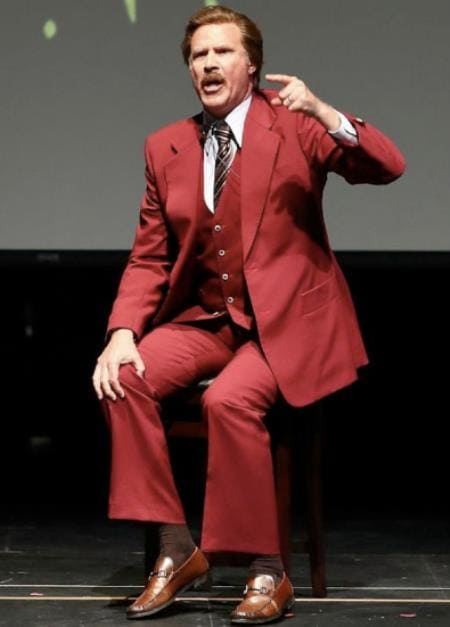 Mens Burgundy Slim Fit Suit - AlbertoNardoniStore