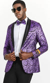Mens Dinner Jacket For Sale - Black and Purple Dinner Jacket - AlbertoNardoniStore