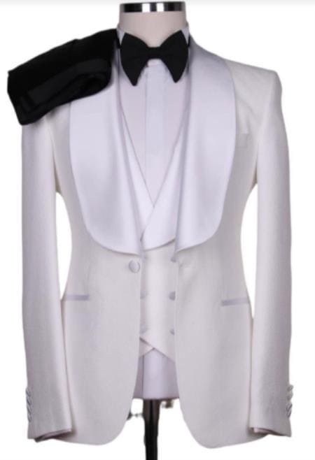 Mens Dinner Jacket For Sale - White Dinner Jacket - AlbertoNardoniStore