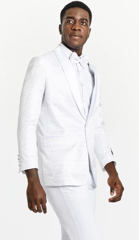 Mens Dinner Jacket For Sale - White Dinner Jacket - AlbertoNardoniStore