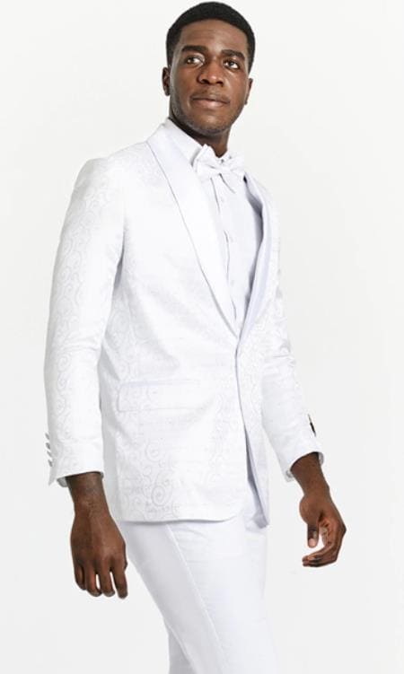 Mens Dinner Jacket For Sale - White Dinner Jacket - AlbertoNardoniStore