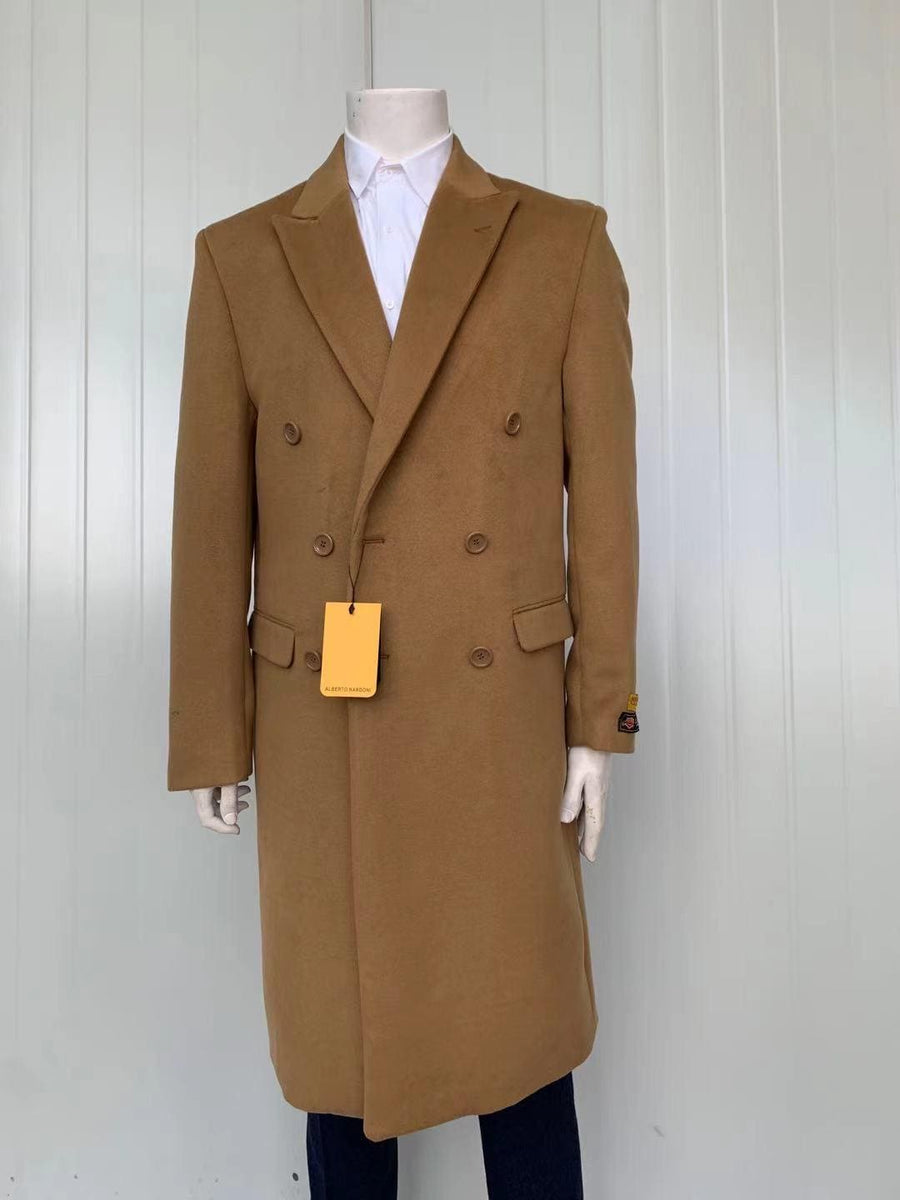 Mens Full Length And Cashmere Overcoat - Winter Topcoats - Grey Coat by USA Men's Outlet main image 0