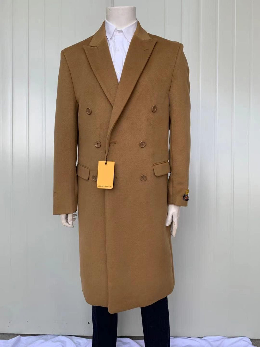Mens Full Length and Cashmere Overcoat - Winter Topcoats - Red Coat