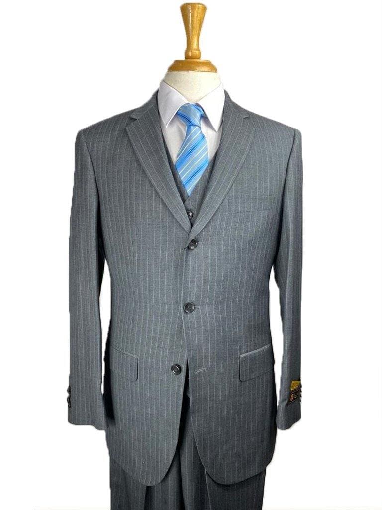 3-A-3BV1P Charcoal-Pinstripe - AlbertoNardoniStore