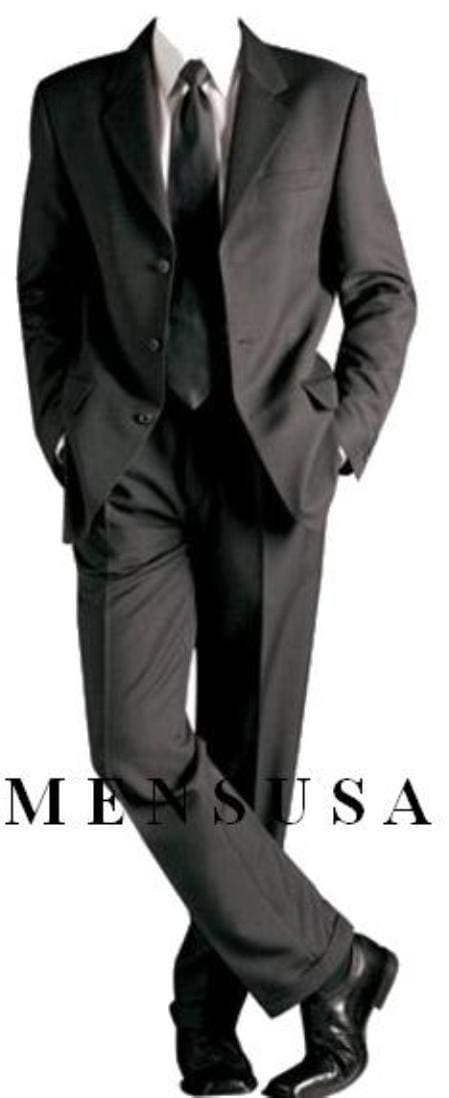 Mens Matching Suit With Shirt And Tie Combination Combo Deal - 2 Button Style Jacket + White Shirt + Black tie Suit - AlbertoNardoniStore