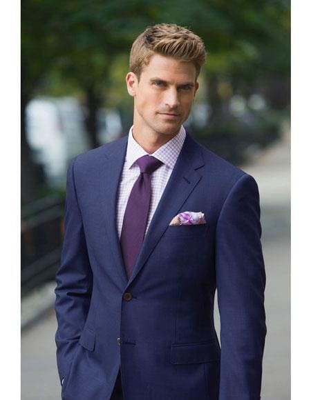 Mens Matching Suit With Shirt And Tie Combination Combo Deal - Dark Navy Suit - AlbertoNardoniStore