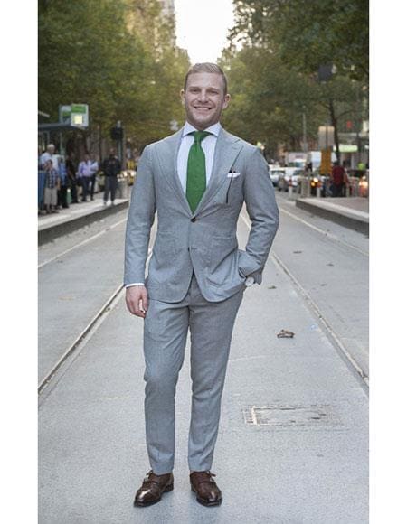 Mens Grey Suit Green Shirt Mens Matching Suit With Shirt And Tie