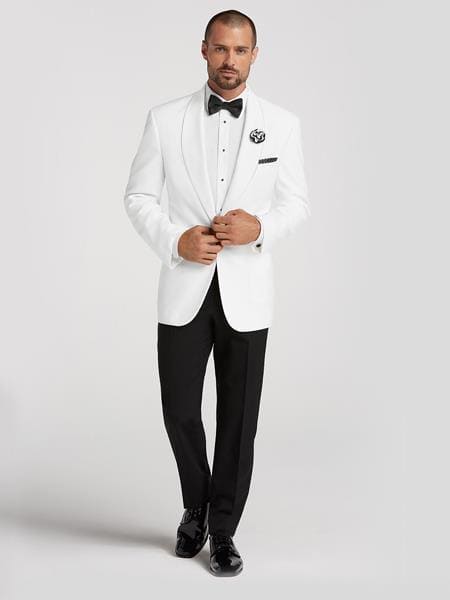 Mens Matching Suit With Shirt And Tie Combination Combo Deal - White Suit - AlbertoNardoniStore