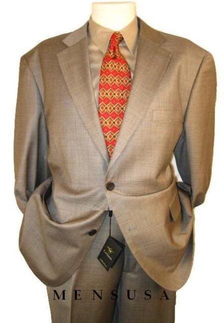 Mens Regal Fit Suit - Beige Suit - AlbertoNardoniStore