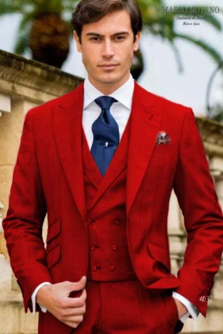 Mens Suits Red - AlbertoNardoniStore