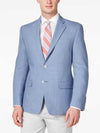Mens Summer Blazer - Men's Solid 2 Button Light Blue Classic Fit Sport Coat Blazer - AlbertoNardoniStore