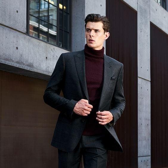 Mens Turtleneck With Blazer Turtleneck Sweater Alberto Nardoni
