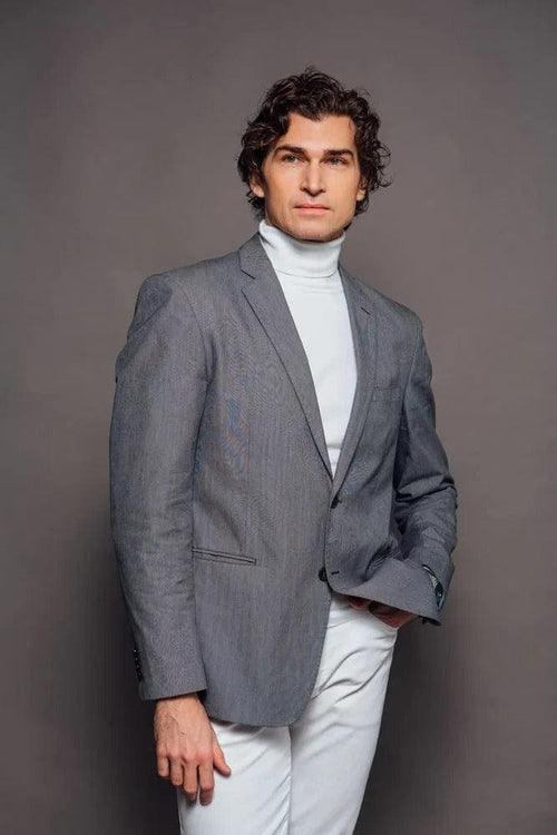 Mens Turtleneck With Blazer + Turtleneck Sweater - AlbertoNardoniStore