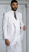 Mens White and Gold Suits - White and Gold Prom Tuxedo - AlbertoNardoniStore