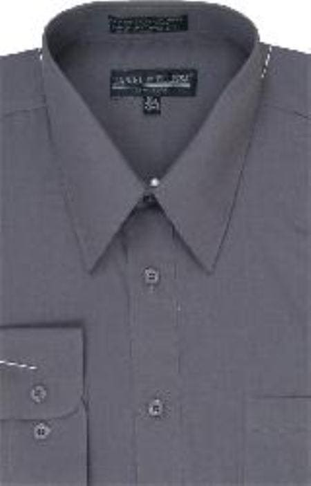Mens Wholesale Charcoal Dress Shirt - AlbertoNardoniStore