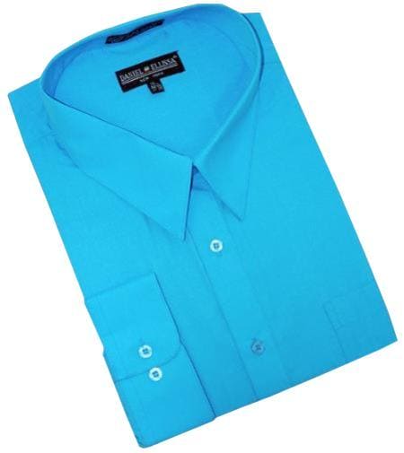 Mens Wholesale Light Blue Dress Shirt - AlbertoNardoniStore