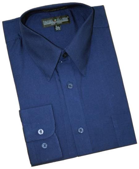 Mens Wholesale Navy Dress Shirt - AlbertoNardoniStore