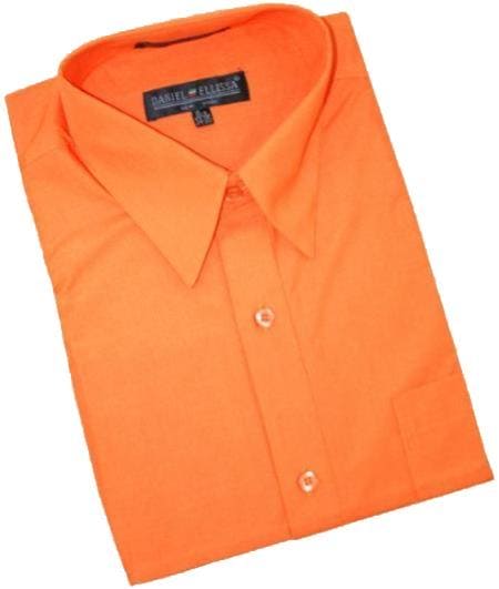 Mens Wholesale Orange Dress Shirt - AlbertoNardoniStore