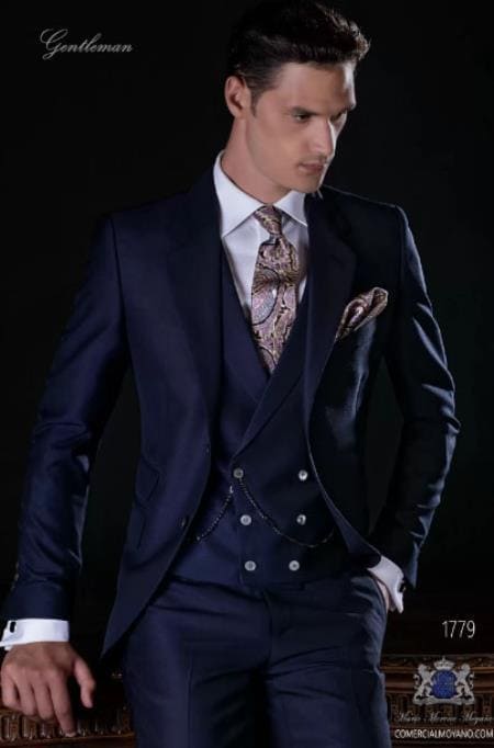 Mens Wide Lapel Suits - Silver main image 0