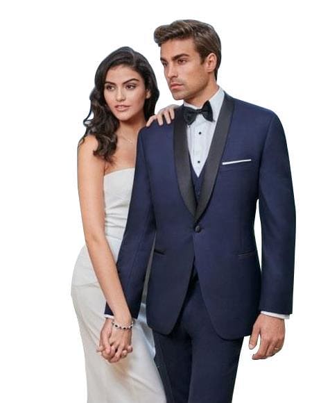 black dress and navy suit Essential True Navy Suit