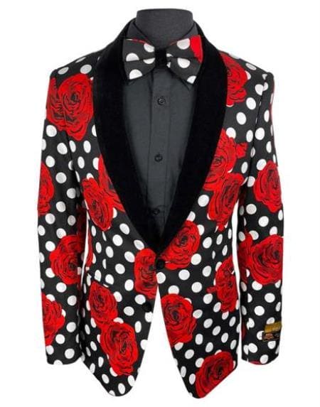 Polka dot suit outlet jacket mens