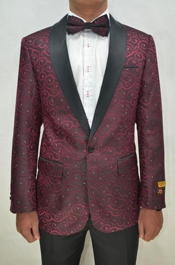 Prom Tuxedo For Men - Vegas Burgundy - AlbertoNardoniStore