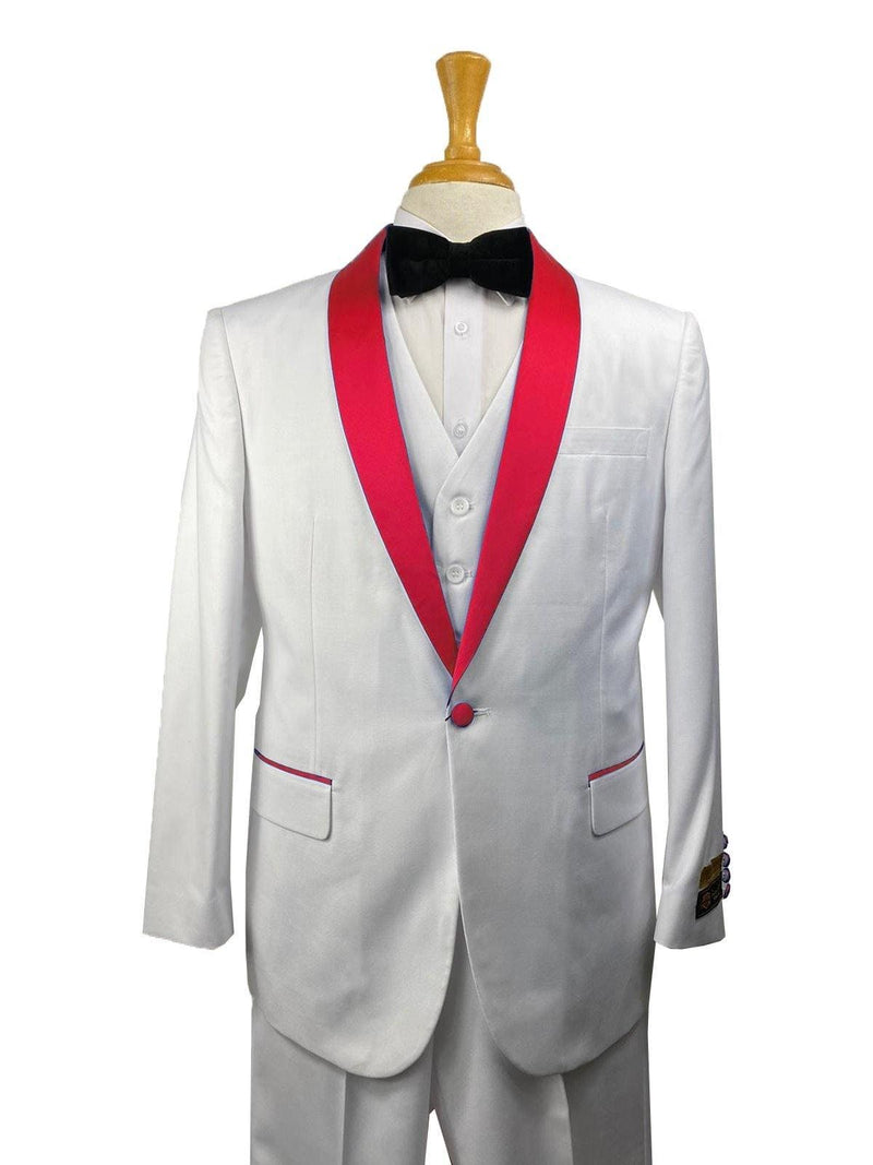 32-C-TUX-SH WHITE-RED - Tuxedo Wholesale Distributors - AlbertoNardoniStore