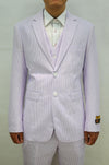 Seersucker-2BV Lavender - Mens Modern Fit Suit - AlbertoNardoniStore