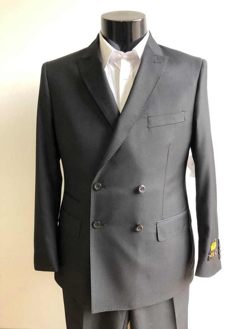 Slim Fit Prom Suits - DB-Slim Solid Black - AlbertoNardoniStore