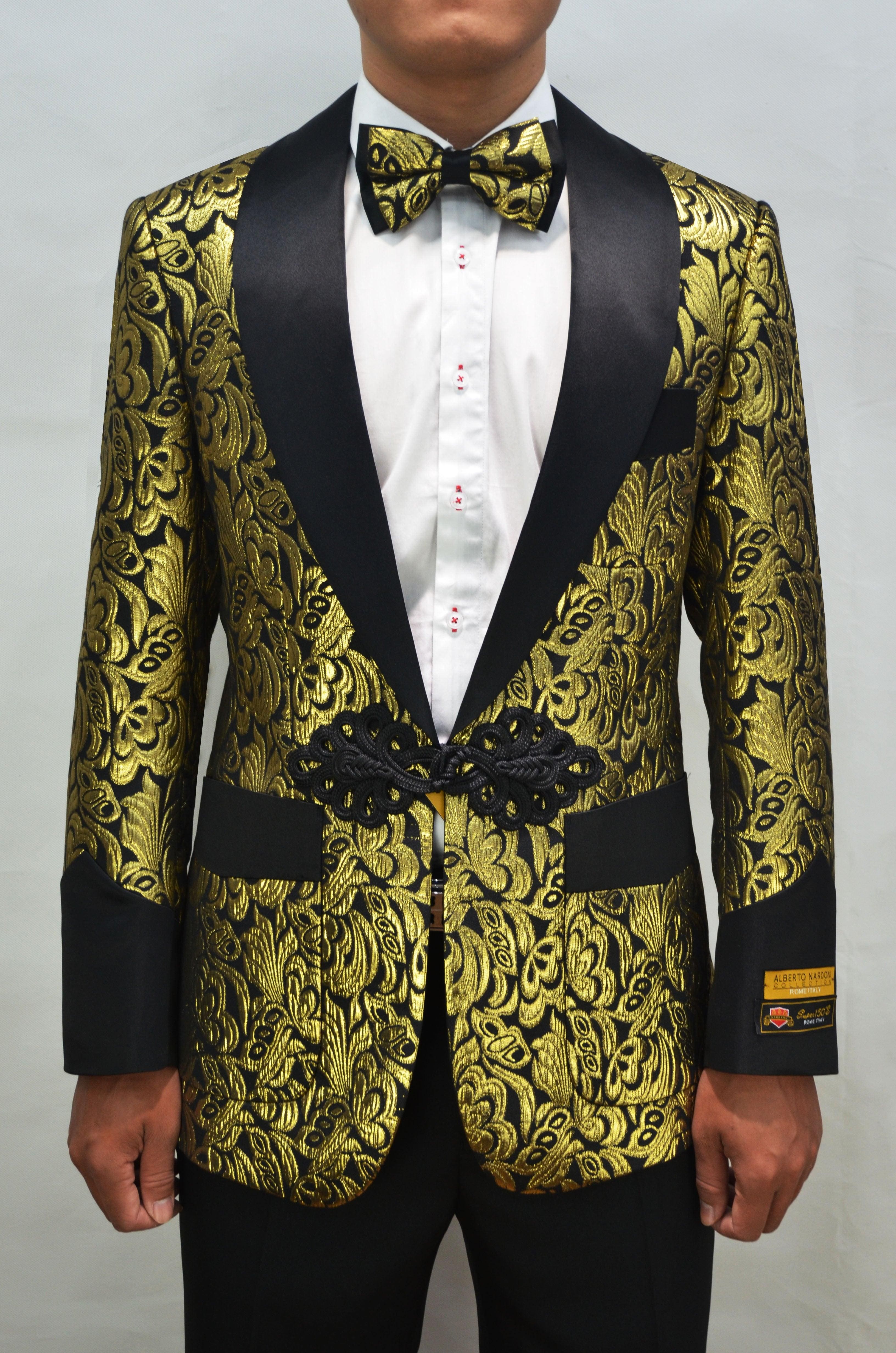 Black and clearance yellow prom suit