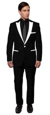 Stage-Tux Black/White - Tuxedo Wholesale Distributors - AlbertoNardoniStore