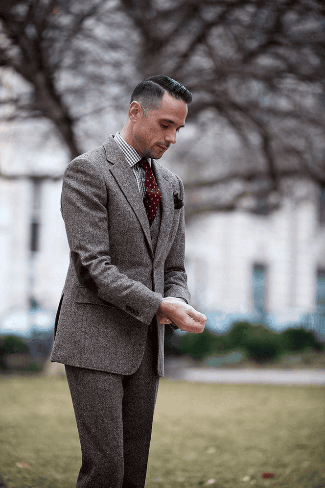 Tweed Suit Gray - AlbertoNardoniStore