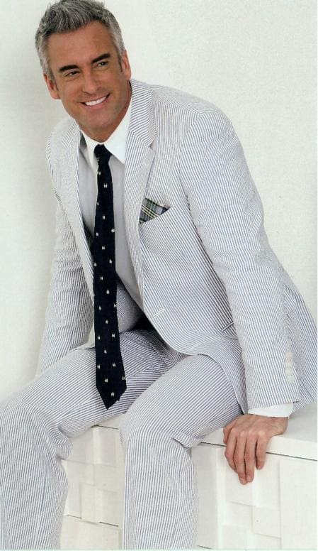 White Seersucker Suit - AlbertoNardoniStore