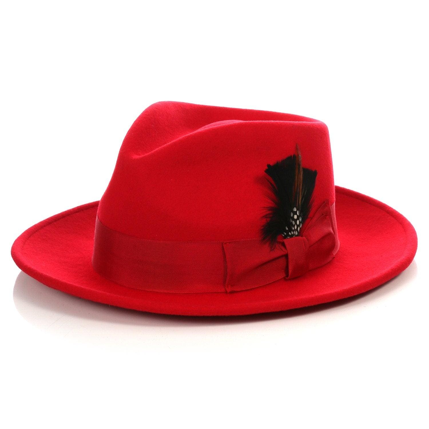 Wholesale Mens Dress Hats in Red Color Wholesale Mens Dress Hats in Red Color