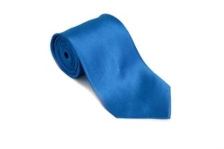 Wholesale Mens Ties Bulk - Royalblue 100% Silk Solid Necktie With Handkerchief Buy 10 Of Same Color Tie - AlbertoNardoniStore