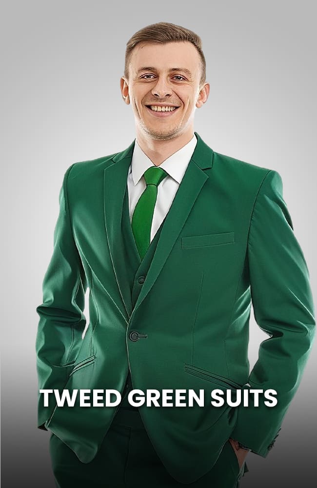 Green Tweed Suits for Men