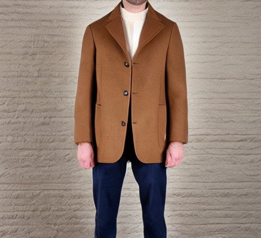 Mens Camel Wool Coat