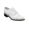 Men's White Stacy Adams Madison Cap Toe Lace-Up Leather Dress Shoes