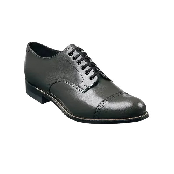 grey stacy adams dress shoes Men's Gray Madison Cap Toe Lace-Up Leather Midsummer Bloom Organic Cotton Comfort technology Sleeve:SS Tall YGroup_SU2641610
