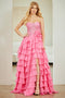 Strapless Corset Prom Dress with Tiered Ruffle Skirt & A-Line Dress by Amelia Couture 7087