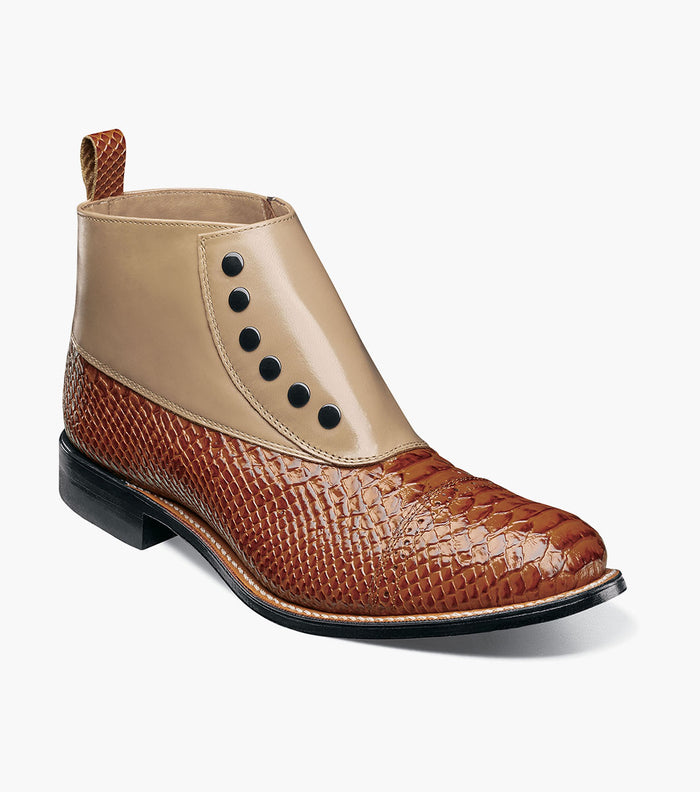 Stacy Adams Madison Spectator Spat Cap Toe Demi Boot by Stacy Adams Shoes