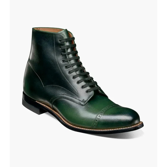 Stacy Adams Madison Cap Toe Lace Up Boot Tone On Tone Green 00110-300